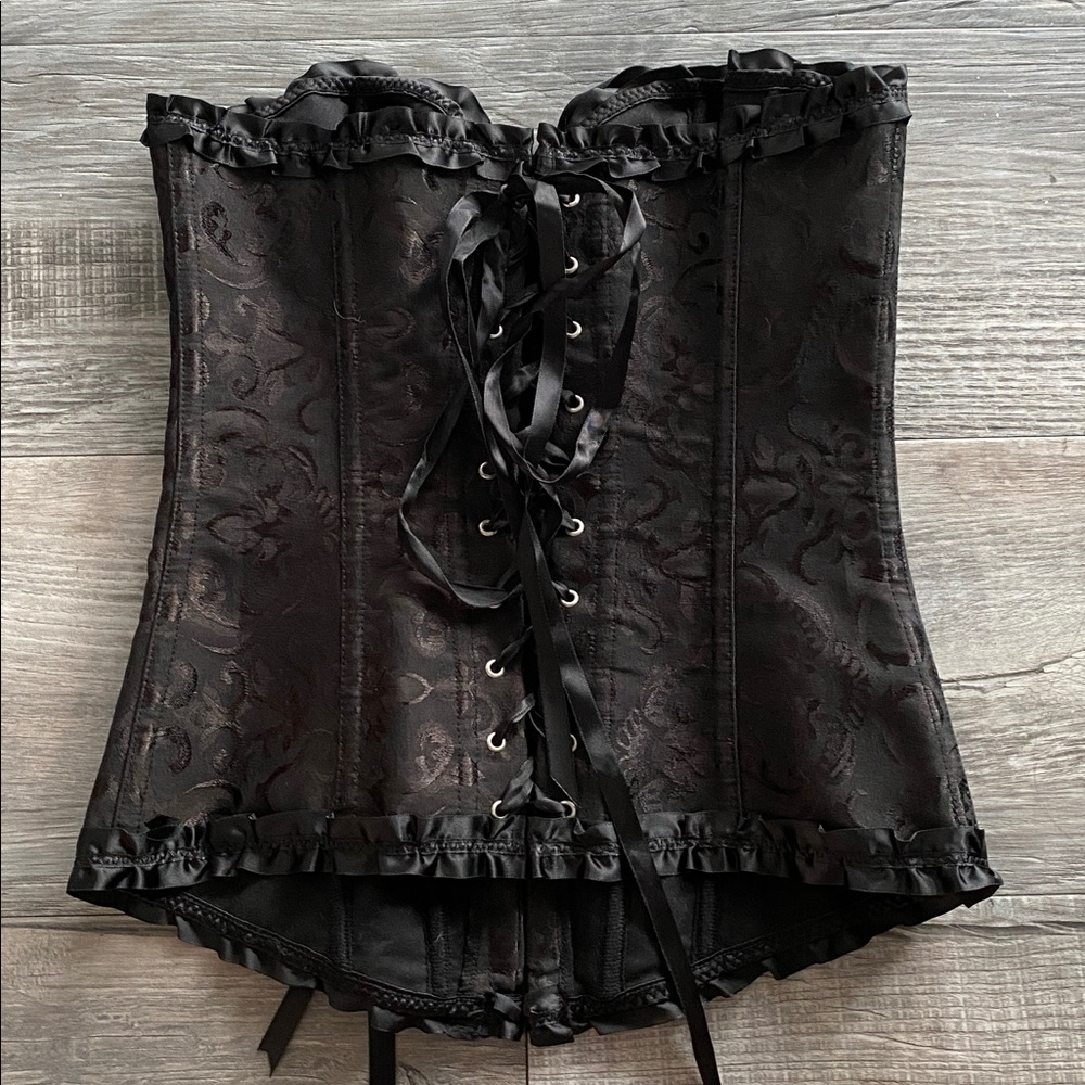 Black Corset Top Lingerie NWOT SEXY Costume - Picture 3 of 7